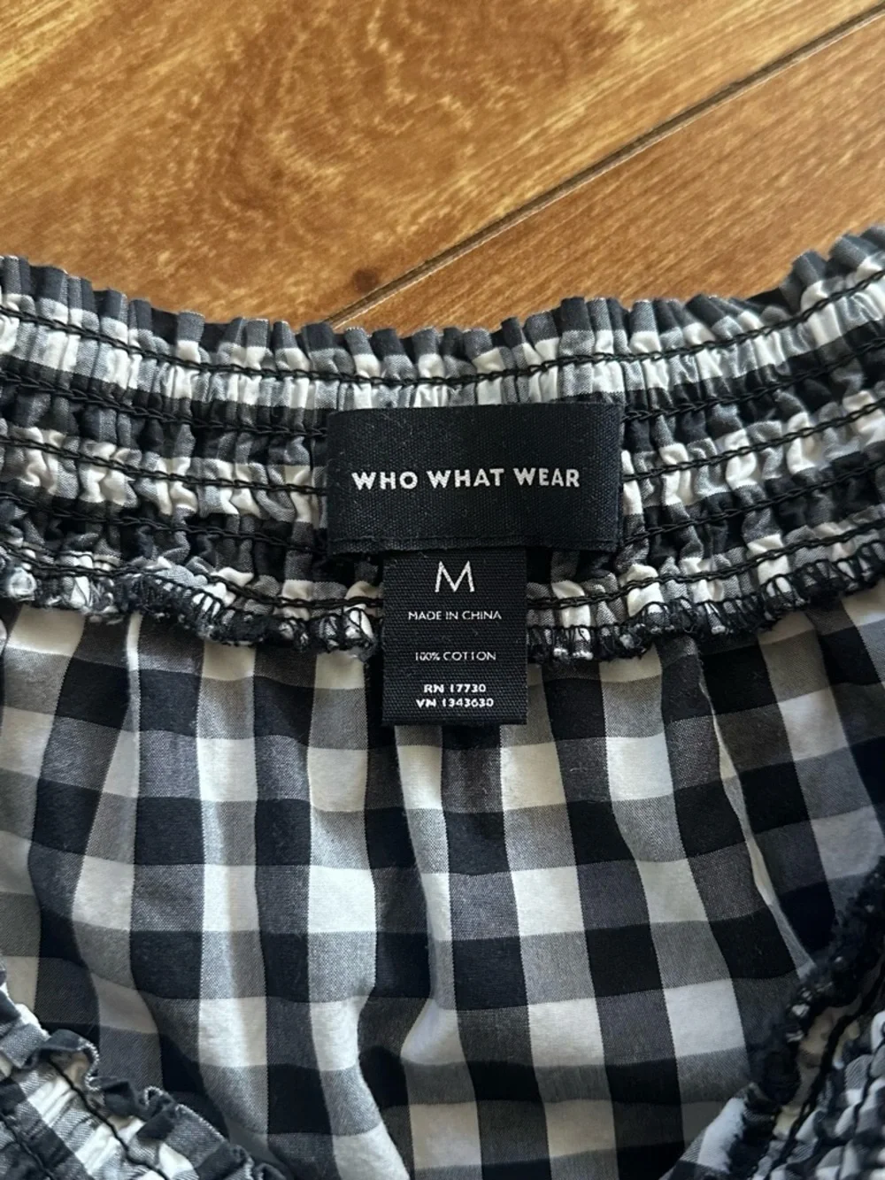 Who What Wear asymmetrical gingham tiered ruffle skirt - Picture 4 of 4